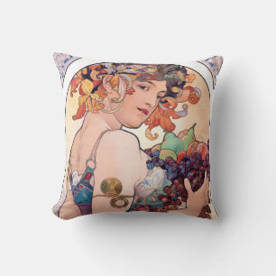 Fruit, Mucha Cushion