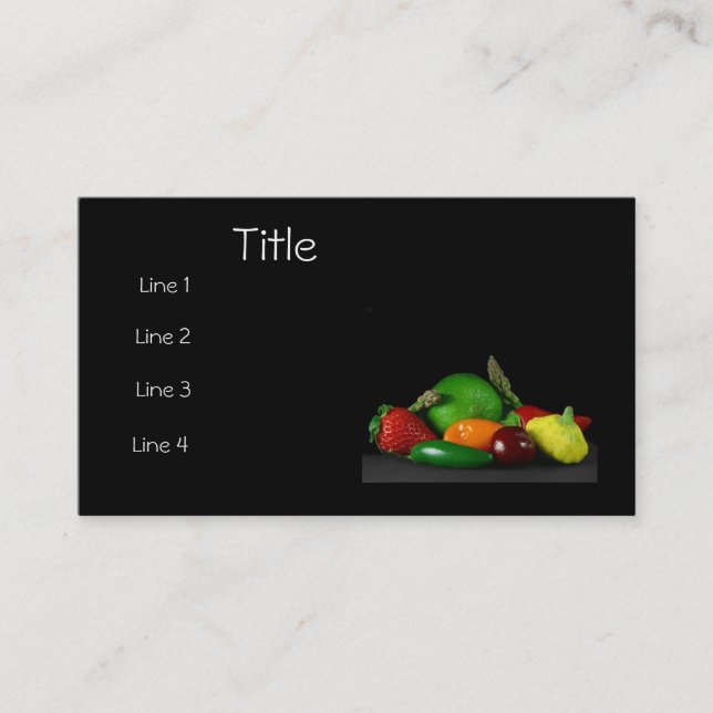 Fruit 'n Veggies Business Card (Front)