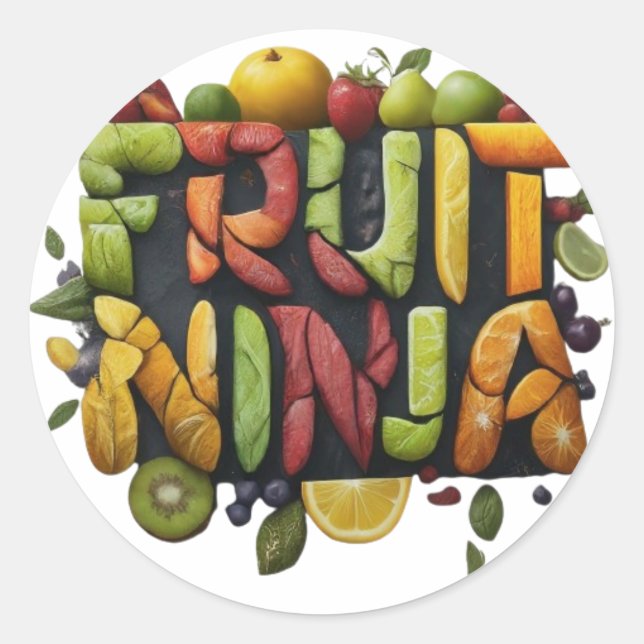 Fruit Ninja Classic Round Sticker (Front)