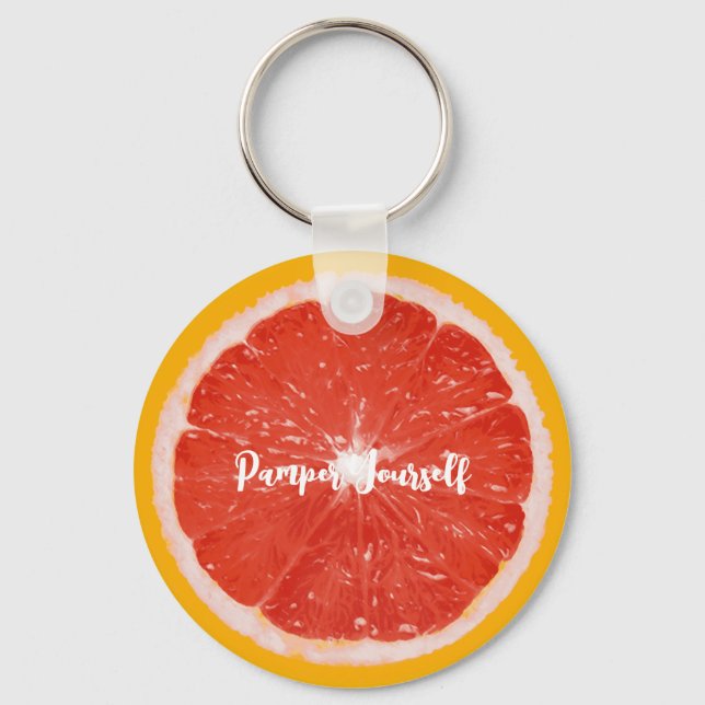 Fruit Note Key Chain - Grapefruit - Pamper (Front)