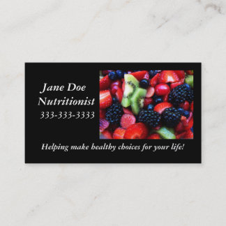 Fruit nutrition card. business card