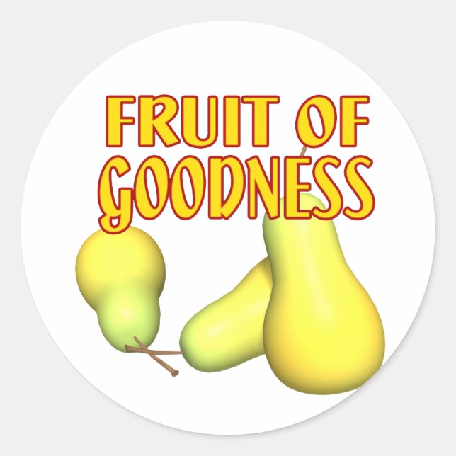 Fruit of Goodness Classic Round Sticker (Front)