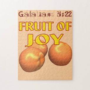 Fruit of Joy Bible Quotes Customise it Jigsaw Puzzle