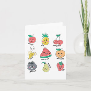 Fruit Of Spirit Virtues Cute Kawaii Christian Kids Card