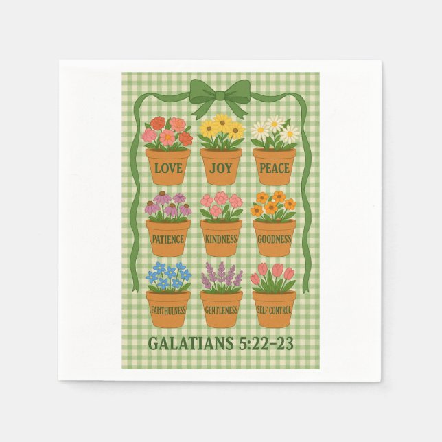 Fruit of the lSpirit Green Napkin (Front)