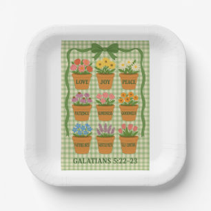 Fruit of the lSpirit Green Paper Plate
