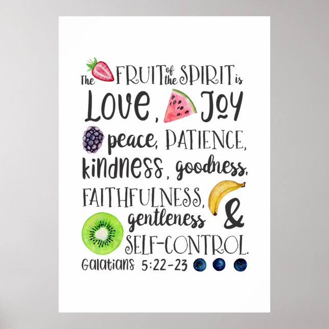 Fruit of the Spirit, Bible Verse Acrylic Print (Front)