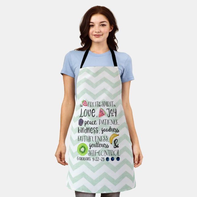 Fruit of the Spirit, Bible Verse Typography Apron (Worn)