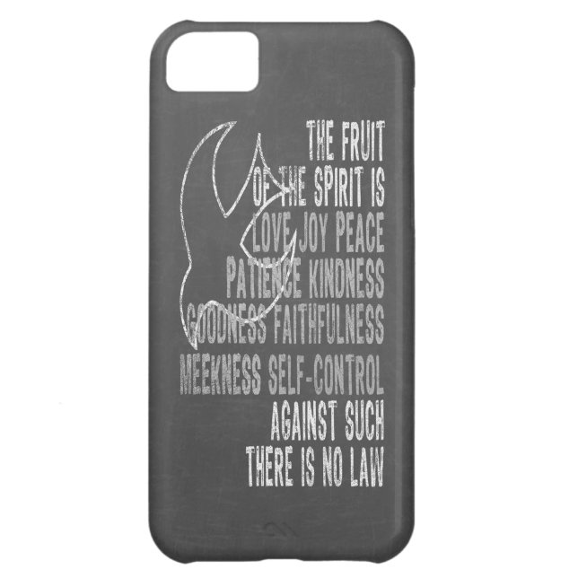 Fruit of the Spirit Chalkboard Look with Dove Case-Mate iPhone Case (Back)