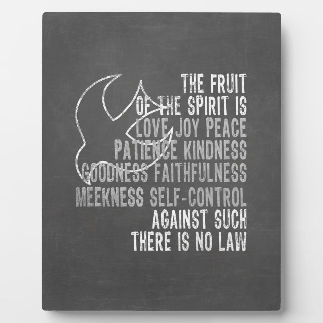 Fruit of the Spirit Chalkboard Look with Dove Plaque (Front)