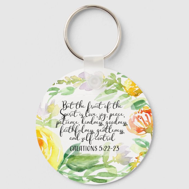Fruit of the spirit | Christian Art Key Ring (Front)