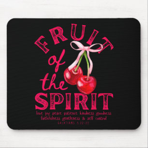 Fruit Of The Spirit Christian Coquette Pink Bow Ch Mouse Pad