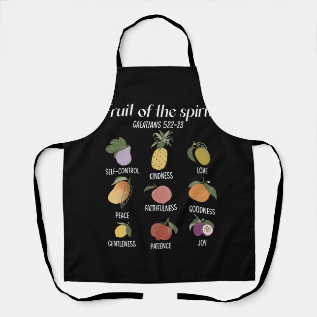Fruit Of The Spirit Christian Faith Jesus God Love Apron (Front)