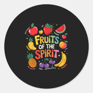 Fruit Of The Spirit Fruit Colorful Summer Vacation Classic Round Sticker