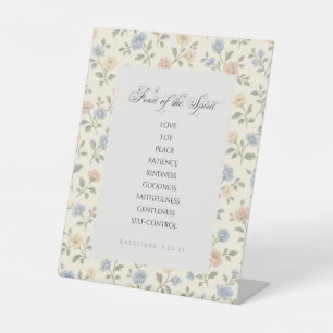 Fruit of the Spirit Galatians 5:22–23 Bible Verse Pedestal Sign