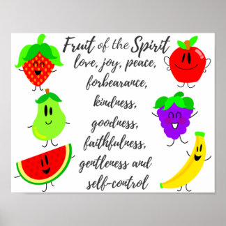 Fruit of the Spirit Kids Wall Art Christian Print 