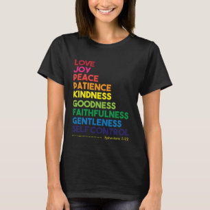 Fruit of the Spirit Love Joy Peace Christian T-Shirt