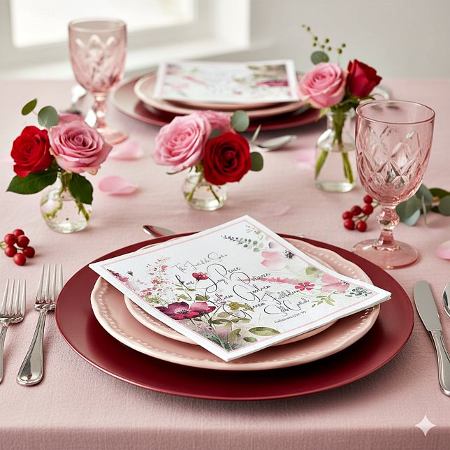 Fruit of the Spirit pink floral Napkin (Creator Uploaded)