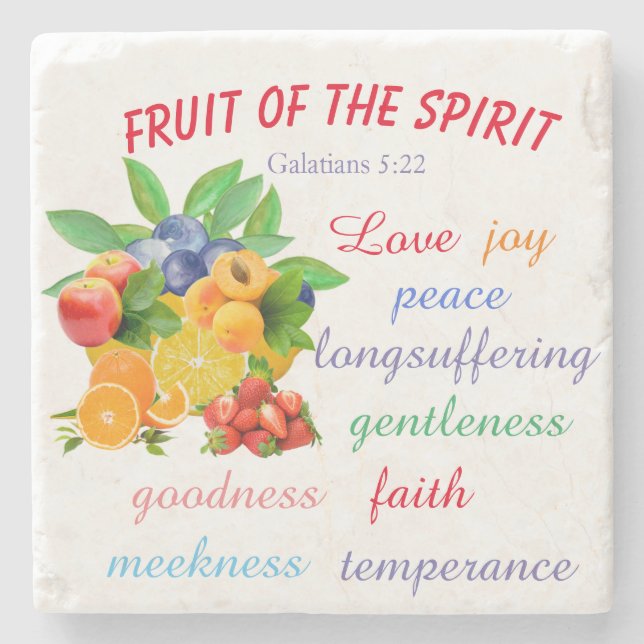 Fruit of the Spirit    Stone Coaster (Front)