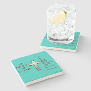 Fruit of the Spirit Stone Coaster Religions
