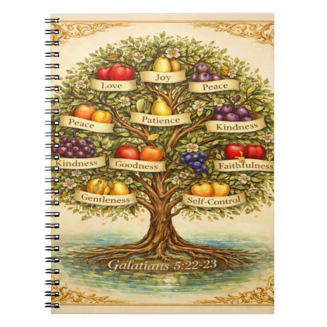 Fruit of the Spirit Tree Wall Art – Notebook (Front)