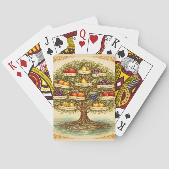 Fruit of the Spirit Tree Wall Art – Playing Cards (Back)