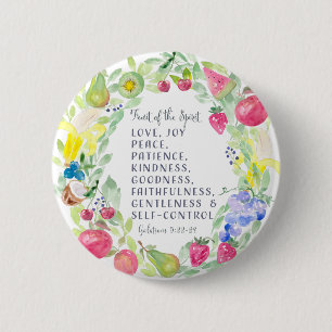 Fruit Of the Spirit Watercolor Artwork 6 Cm Round Badge