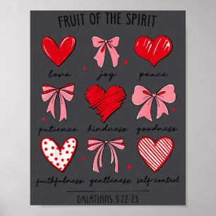 Fruit Of The Srit Christian Hearts Galatians 5_22- Poster
