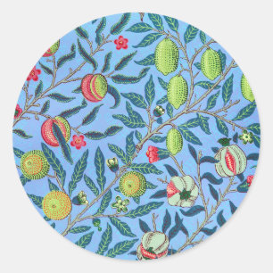 Fruit or Pomegranate by William Morris  Classic Round Sticker