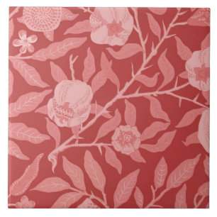 Fruit or Pomegranate in wine red and soft Ceramic Tile