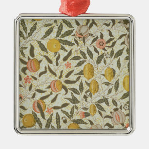 Fruit or Pomegranate wallpaper design Metal Ornament