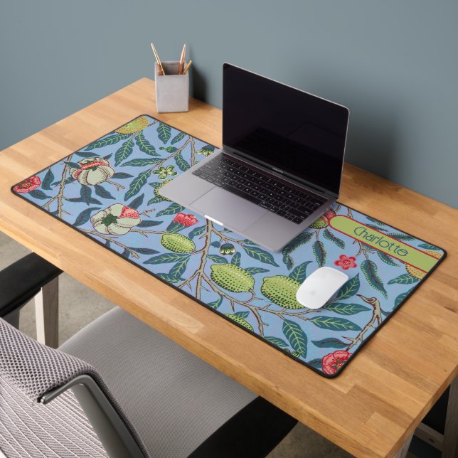 Fruit or Pomegranate William Morris Personalised Desk Mat (Office 2)