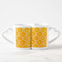 Fruit orange pattern mug design new