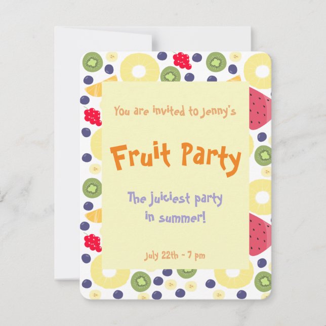 Fruit party - Invitation (Front)