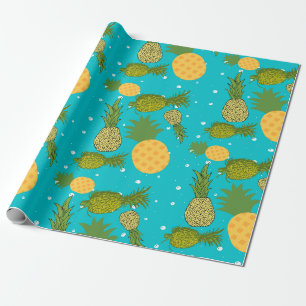 fruit party, pinaaple cute pattern wrapping paper