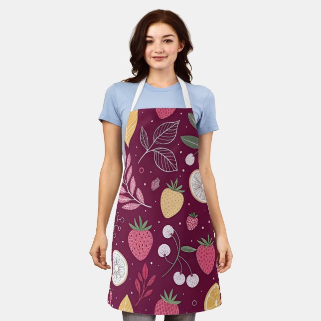 Fruit Pattern Apron – All-Over Print by JoyCrys (M (Worn)