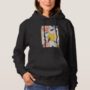 Fruit Pattern Art Lemon Minimalist Watercolor Hoodie