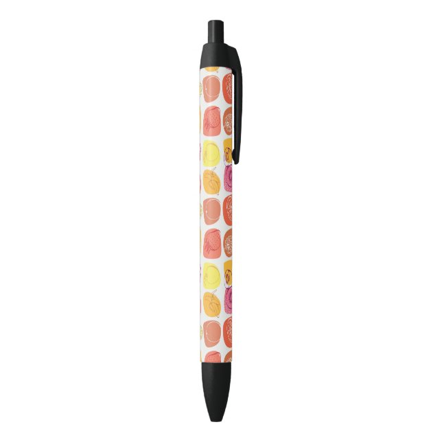 Fruit pattern black ink pen (Bottom (Vertical))