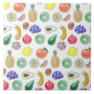 Fruit pattern ceramic tile