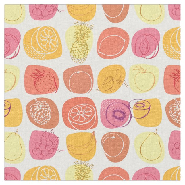 Fruit pattern fabric (Close Up)