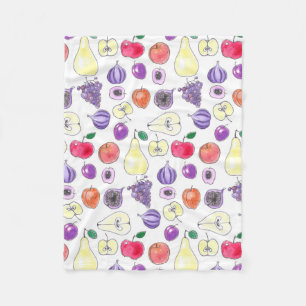 Fruit pattern fleece blanket
