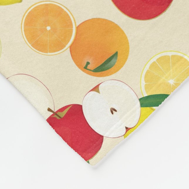 Fruit Pattern Fleece Blanket (Corner)