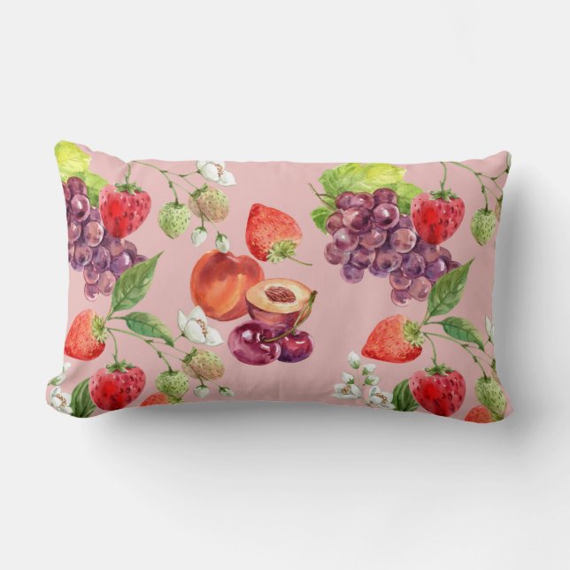 Fruit Pattern Lumbar Cushion (Front)