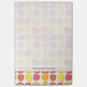 Fruit pattern post-it notes
