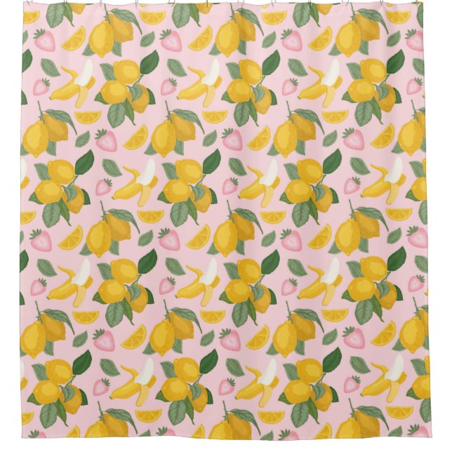 Fruit Pattern Shower Curtain (Front)