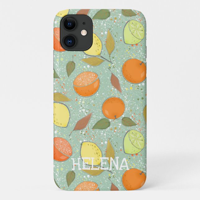 Fruit pattern with lemons, oranges Case-Mate iPhone case (Back)