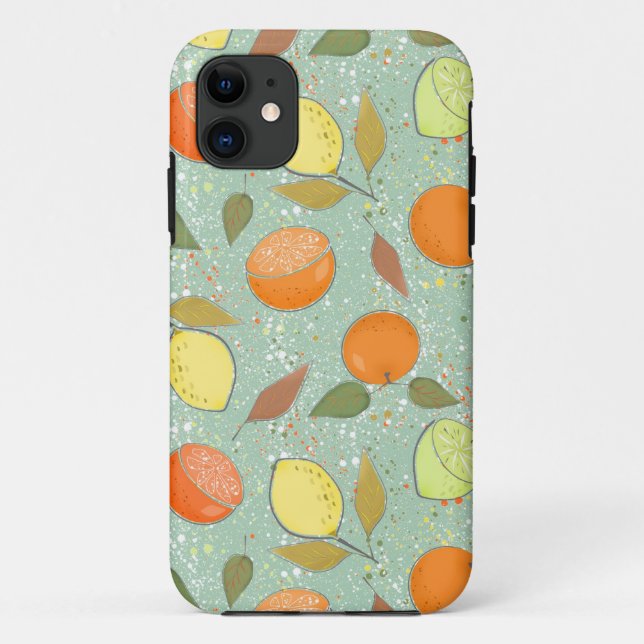 Fruit pattern with lemons, oranges Case-Mate iPhone case (Back)