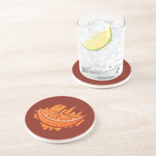 Fruit Patterns Blood Orange Coaster