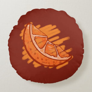 Fruit Patterns Blood Orange Gifts Round Cushion