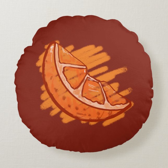 Fruit Patterns Blood Orange Gifts Round Cushion (Front)